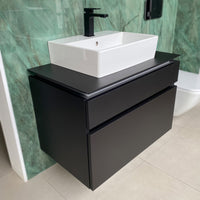 Villeroy & Boch Legato Vanity Unit in Volcano Black with Memento Sit on Basin - Ex Display