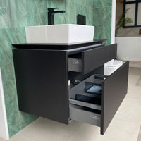 Villeroy & Boch Legato Vanity Unit in Volcano Black with Memento Sit on Basin - Ex Display