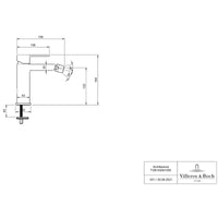 Villeroy & Boch Architectura Single-Lever Bidet Mixer - Chrome