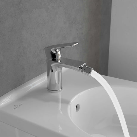 Villeroy & Boch O.novo Bidet Mixer Single Lever - With Push Open Waste