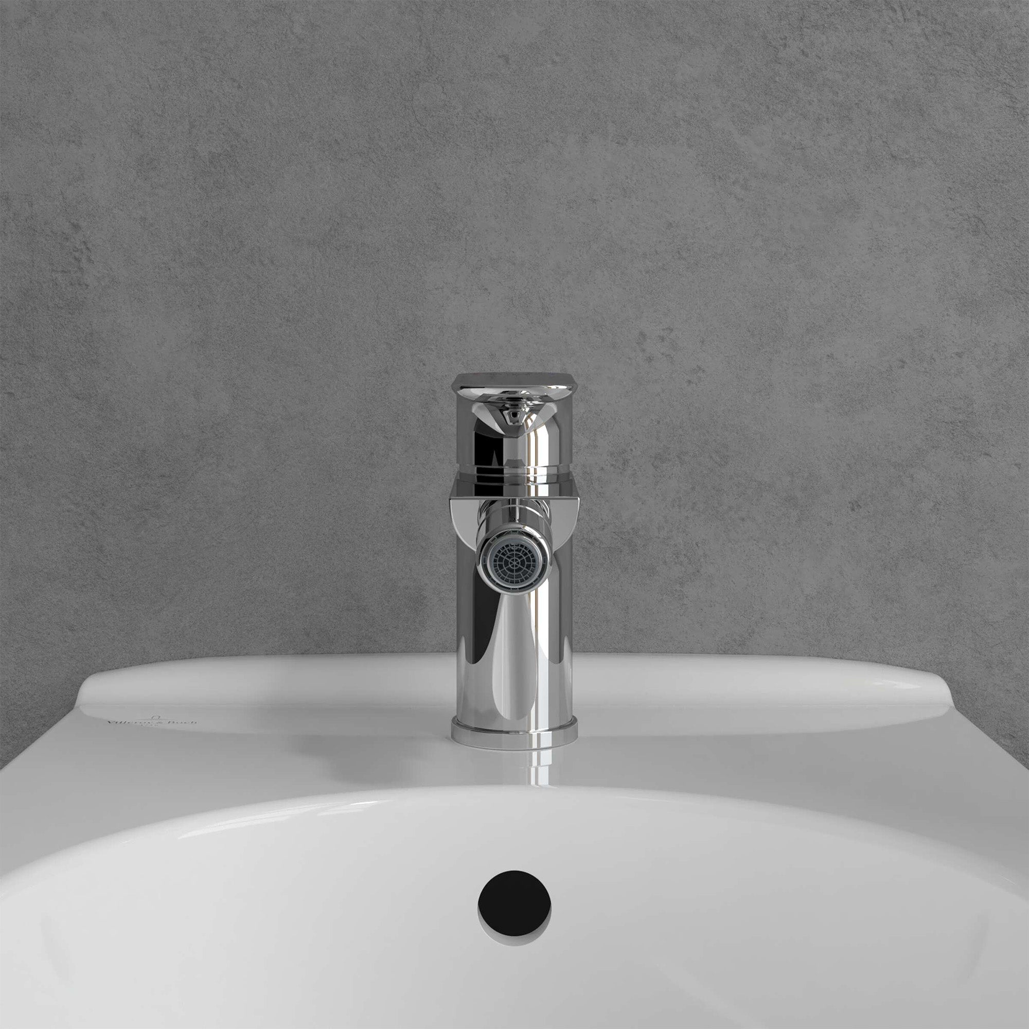 Villeroy & Boch O.novo Bidet Mixer Single Lever - With Push Open Waste