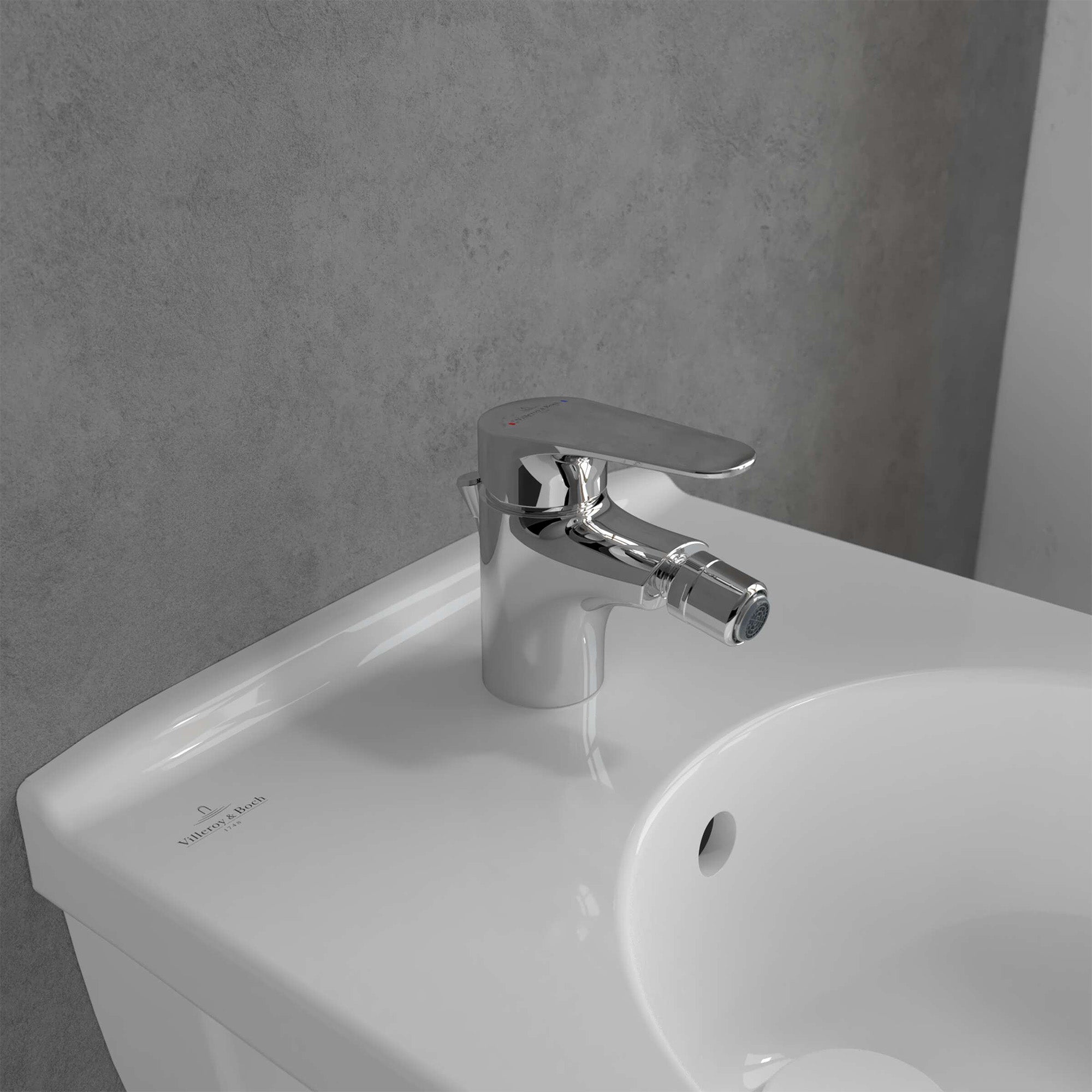 Villeroy & Boch O.novo Start Bidet Mixer Single Lever - With Push Open Waste