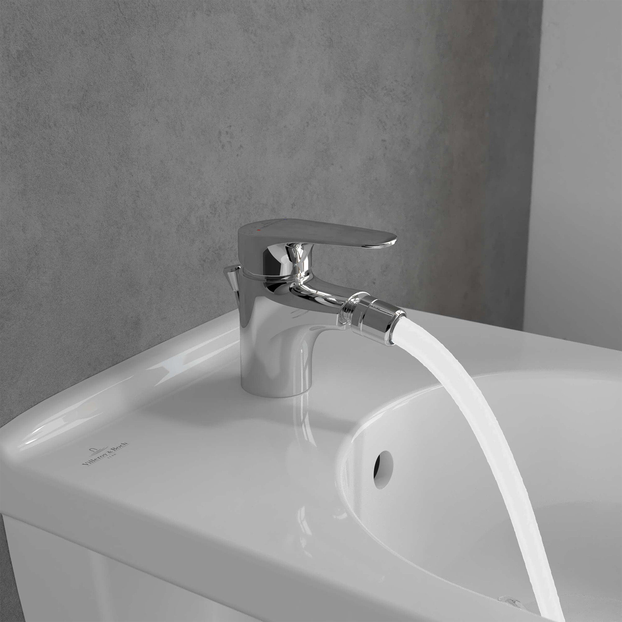 Villeroy & Boch O.novo Start Bidet Mixer Single Lever - With Push Open Waste