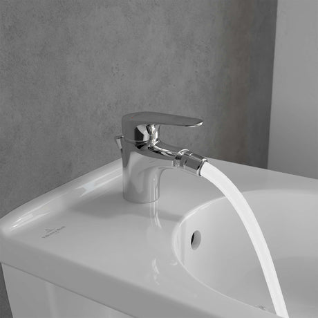 Villeroy & Boch O.novo Start Bidet Mixer Single Lever - With Push Open Waste