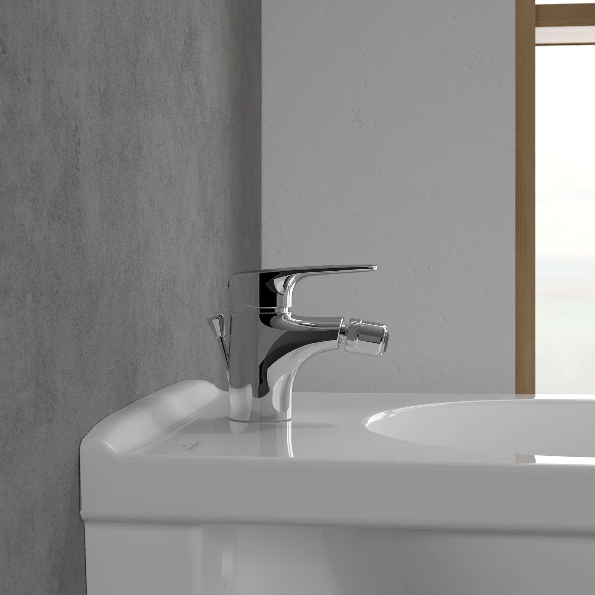Villeroy & Boch O.novo Start Bidet Mixer Single Lever - With Push Open Waste