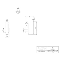 Villeroy & Boch Elements Striking Square Toilet Roll Holder - Available in Various Colours