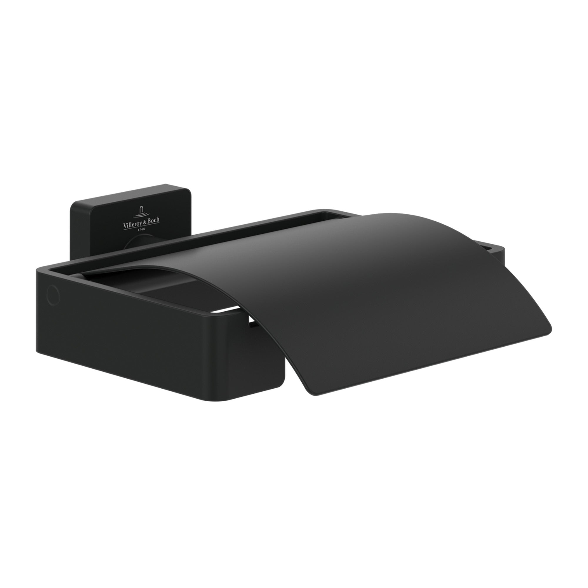 Villeroy & Boch Elements Striking Toilet Roll Holder With Cover - Available in Various Colours