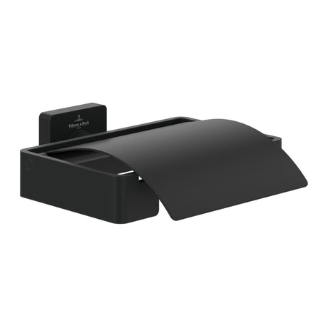 Villeroy & Boch Elements Striking Toilet Roll Holder With Cover - Available in Various Colours