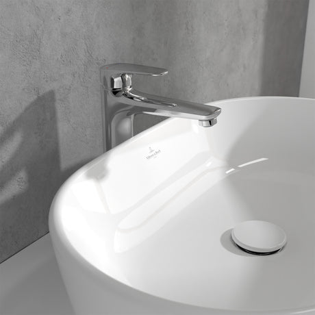 Villeroy & Boch O.novo Start Tall Basin Mixer Single Lever - With Push Open Waste