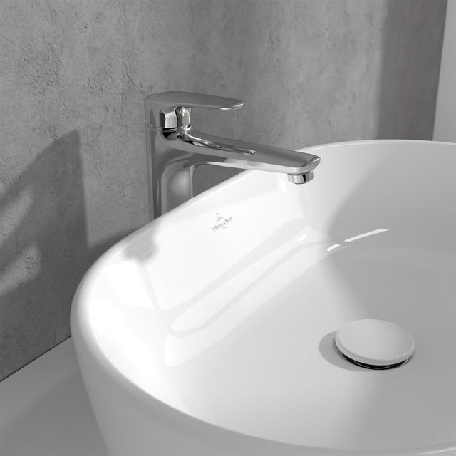 Villeroy & Boch O.novo Start Tall Basin Mixer Single Lever - With Push Open Waste