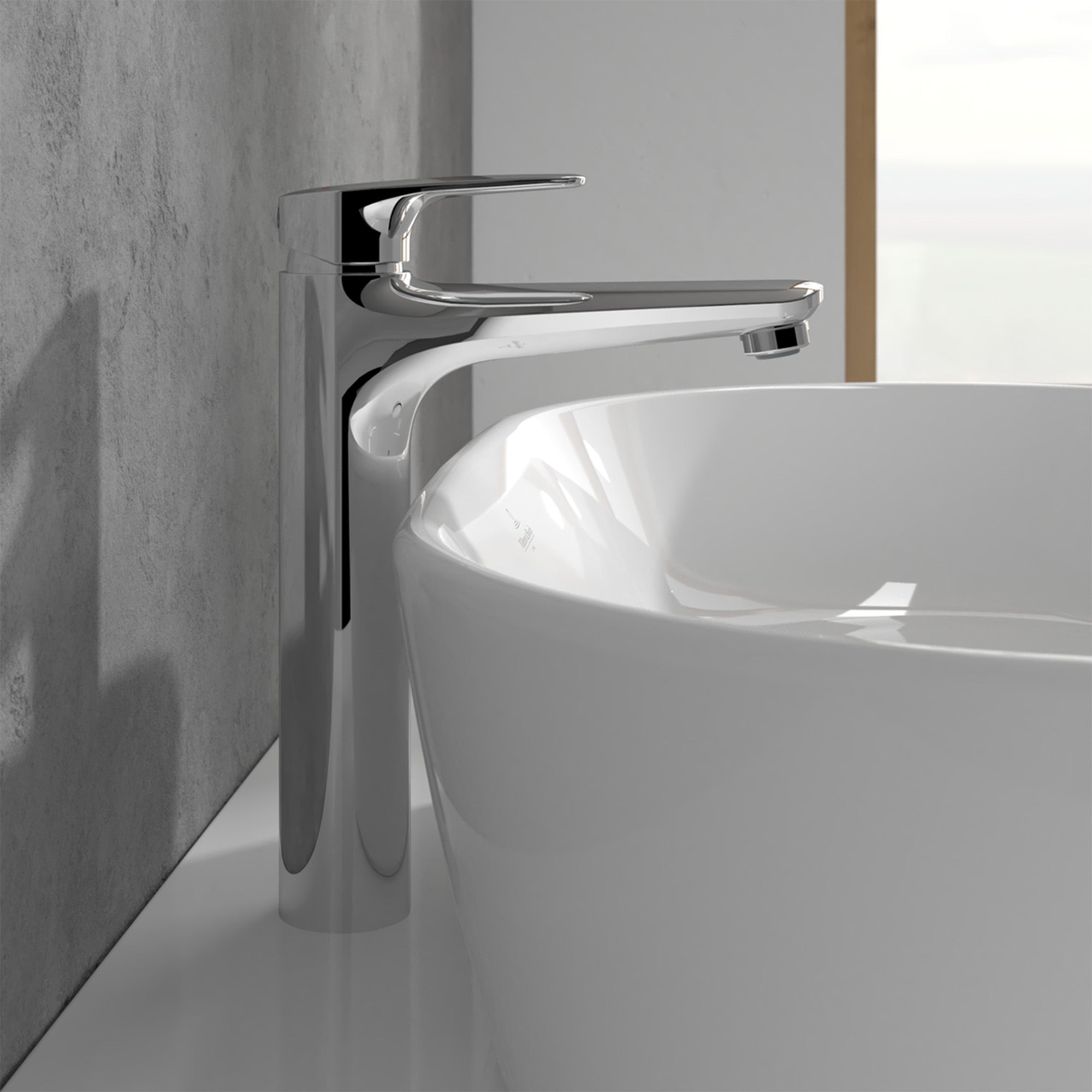 Villeroy & Boch O.novo Start Tall Basin Mixer Single Lever - With Push Open Waste