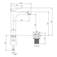 Villeroy & Boch O.novo Start Tall Basin Mixer Single Lever - With Push Open Waste