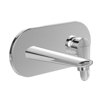 Villeroy & Boch O.novo Start Basin Mixer Single Lever Wall Mounted - Push-Open Slotted Waste