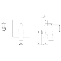 Villeroy & Boch Subway 3.0 Bath and Shower Mixer Concealed Single Lever - Available in Various Colours