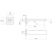 Villeroy & Boch Subway 3.0 Bath Spout Wall Mounted - Available in Various Colours