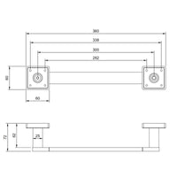 Villeroy & Boch Elements Striking Grab Bar - Available In Various Colours