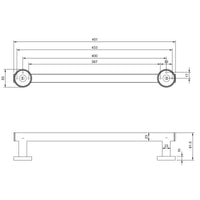 Villeroy & Boch Elements Tender Grab Bar 451 x 82 x 50 mm - Available In Various Colours