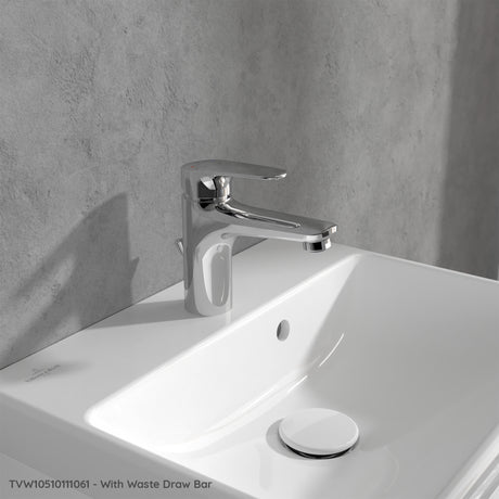 Villeroy & Boch O.novo Start Basin Mixer Single Lever - Optional Waste Draw Bar