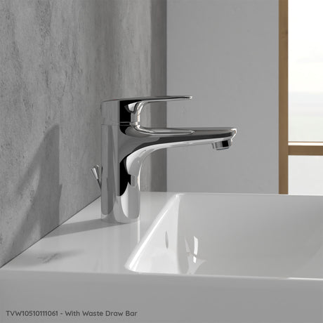 Villeroy & Boch O.novo Start Basin Mixer Single Lever - Optional Waste Draw Bar