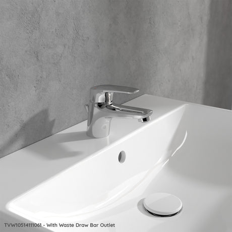 Villeroy & Boch O.novo Start Basin Mixer Mini Single Lever - Optional Waste Draw Bar