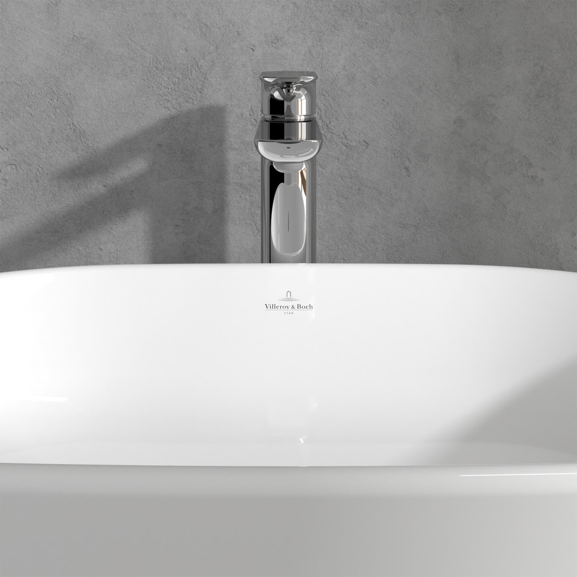 Villeroy & Boch O.novo Tall Basin Mixer Single Lever - With Push Open Waste