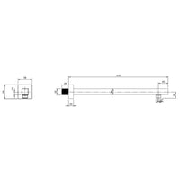 Villeroy & Boch Universal Showers Square Shower Arm Wall Mounted - Available in Various Colours