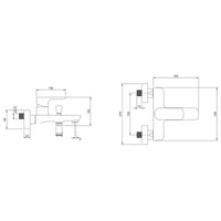 Villeroy & Boch O.novo Bath & Shower Mixer Single Lever - Wall Mounted