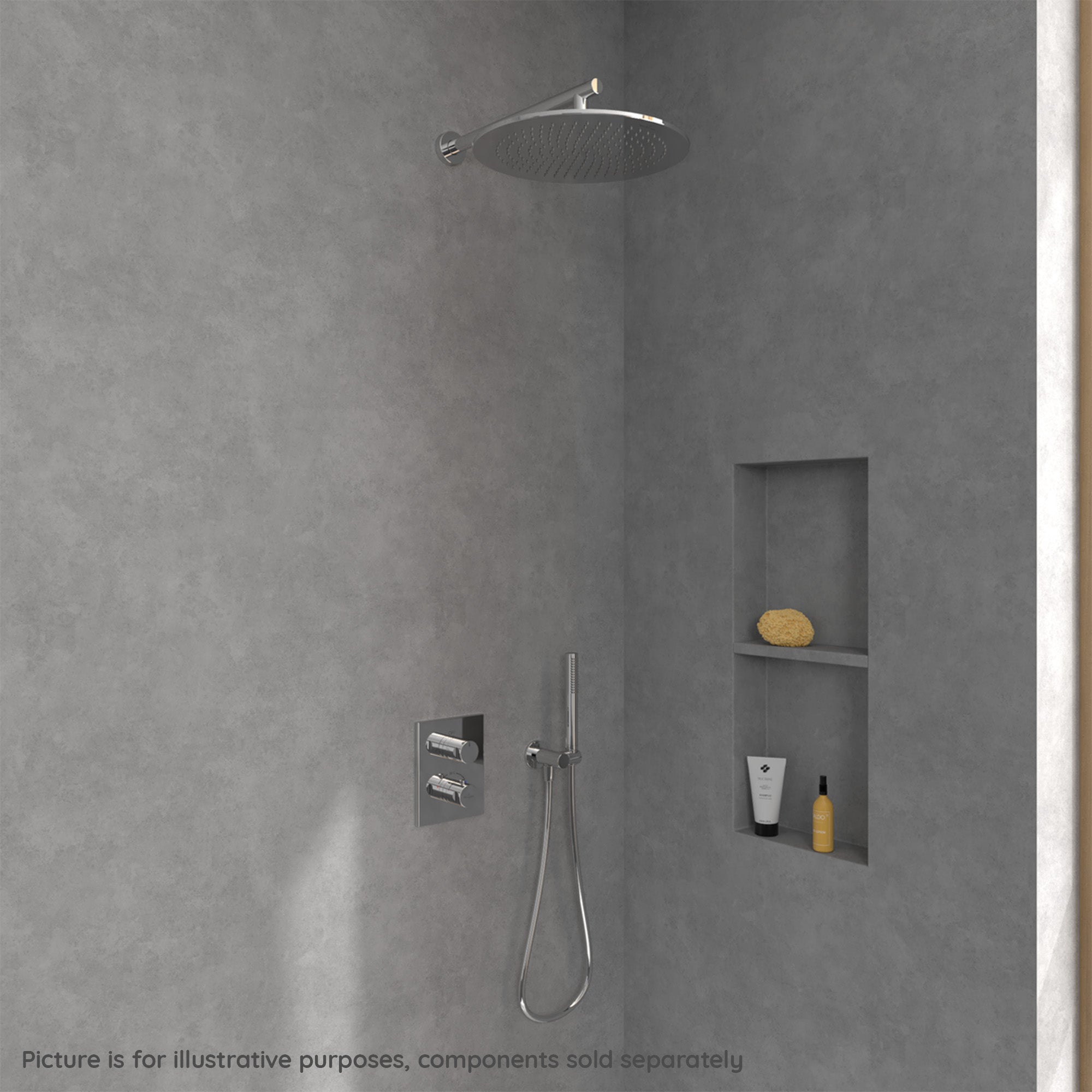 Villeroy & Boch Universal Showers Round Rain Shower Head 350mm Diameter - Available in Various Colours