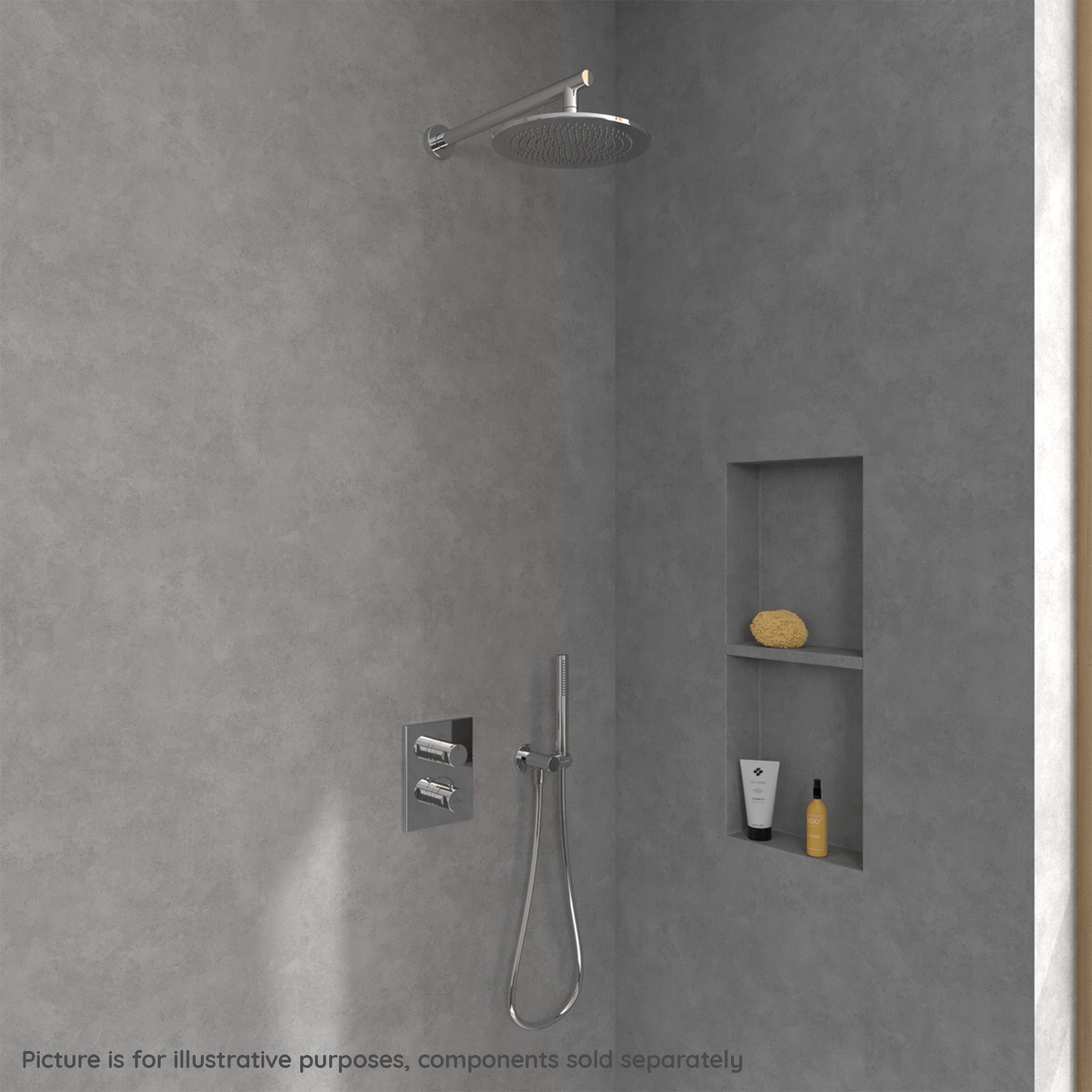Villeroy & Boch Universal Showers Round Rain Shower Head 250mm Diameter - Available in Various Colours