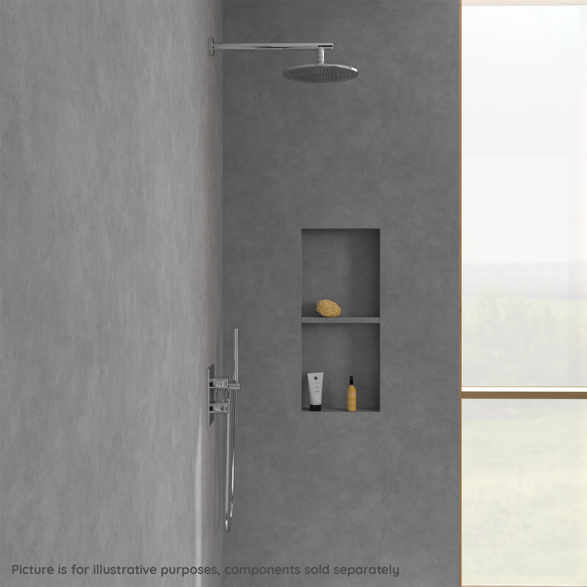 Villeroy & Boch Universal Showers Round Rain Shower Head 250mm Diameter - Available in Various Colours