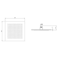 Villeroy & Boch Universal Showers Square Rain Shower Head 250mm - Available in Various Colours