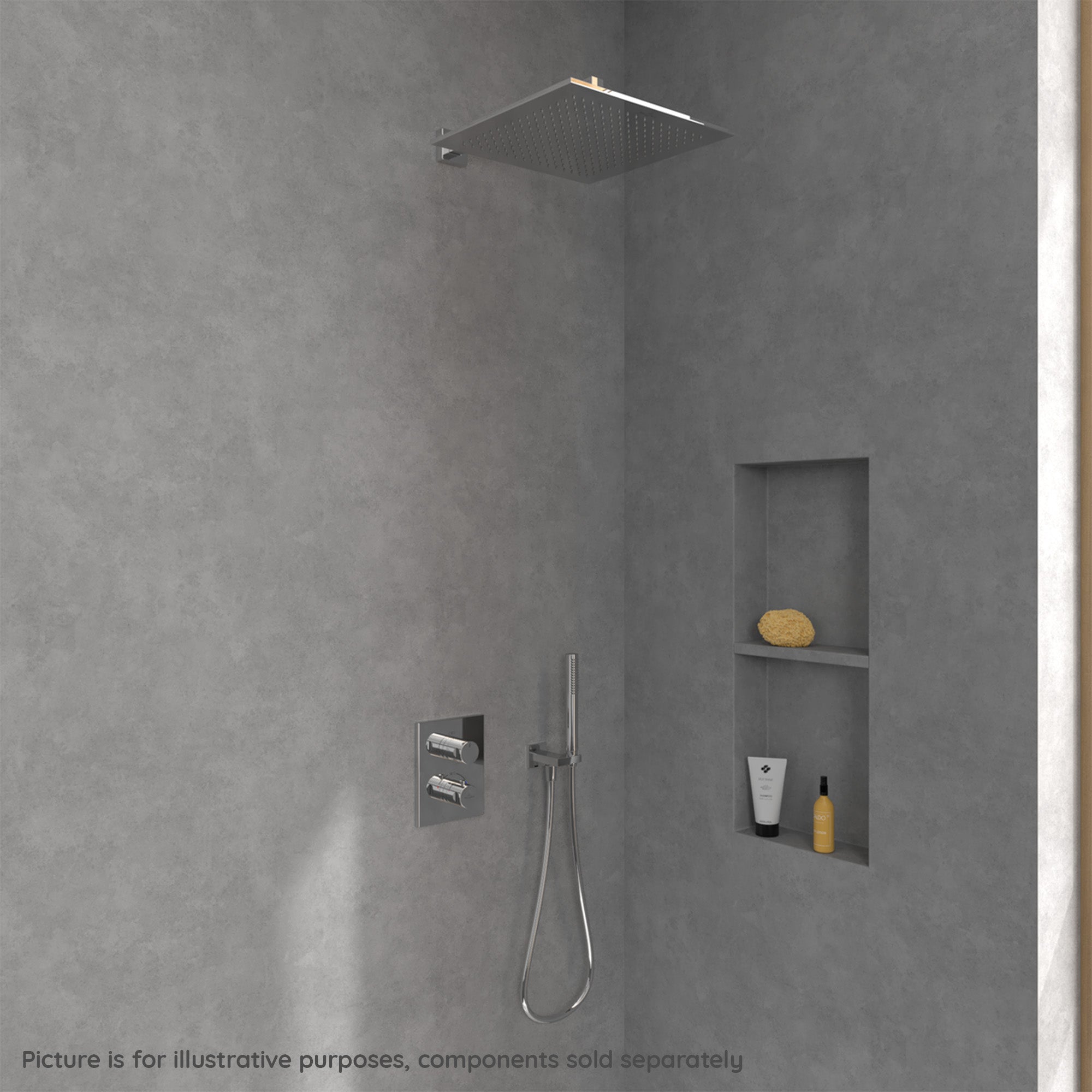 Villeroy & Boch Universal Showers Square Rain Shower Head 350mm - Available in Various Colours