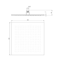 Villeroy & Boch Universal Showers Square Rain Shower Head 350mm - Available in Various Colours