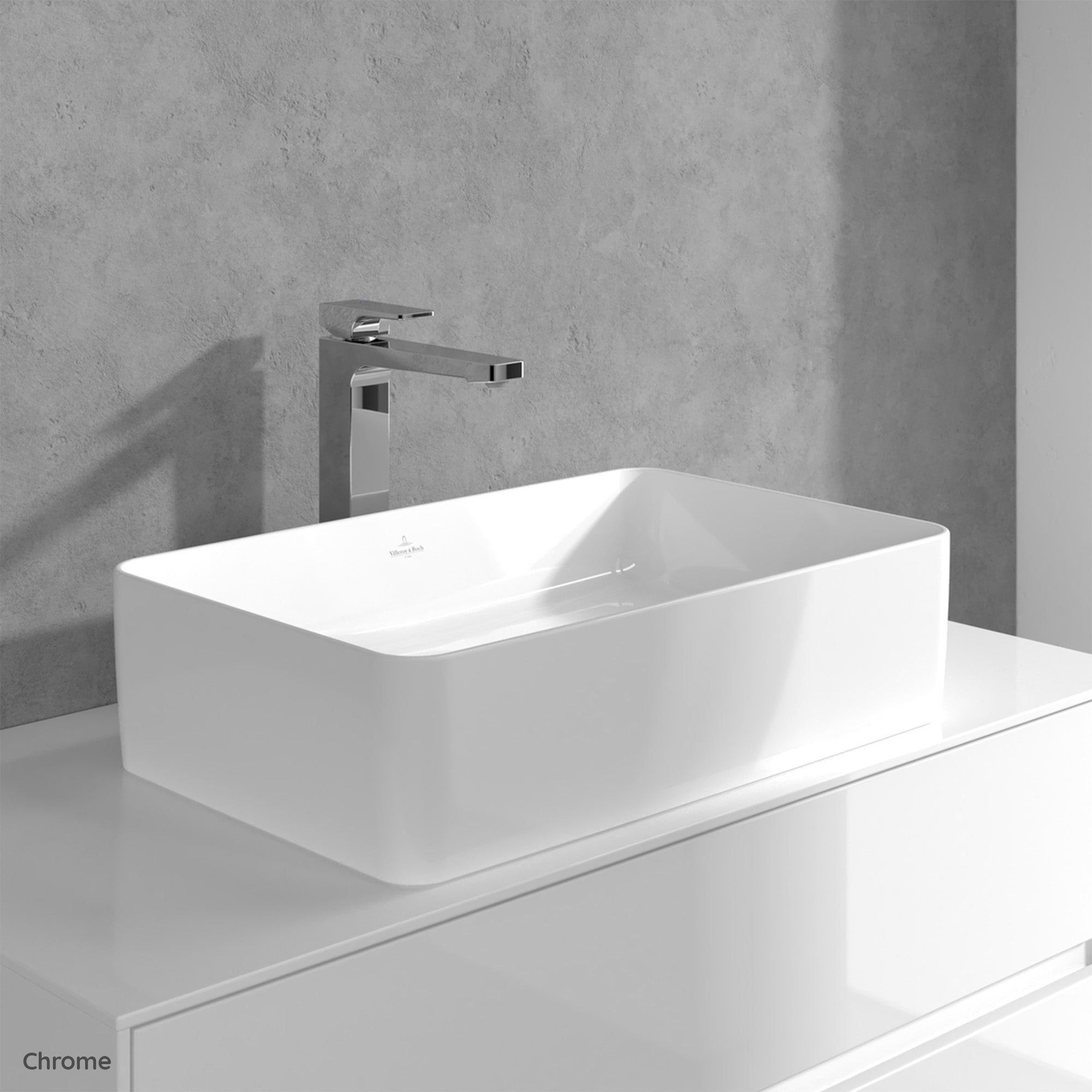 Villeroy & Boch Architectura Square Tall Single Lever Basin Mixer - Available in Various Colours