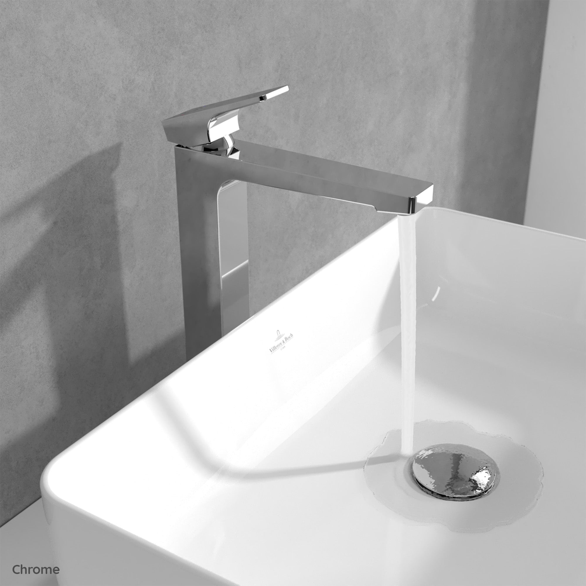 Villeroy & Boch Architectura Square Tall Single Lever Basin Mixer - Available in Various Colours