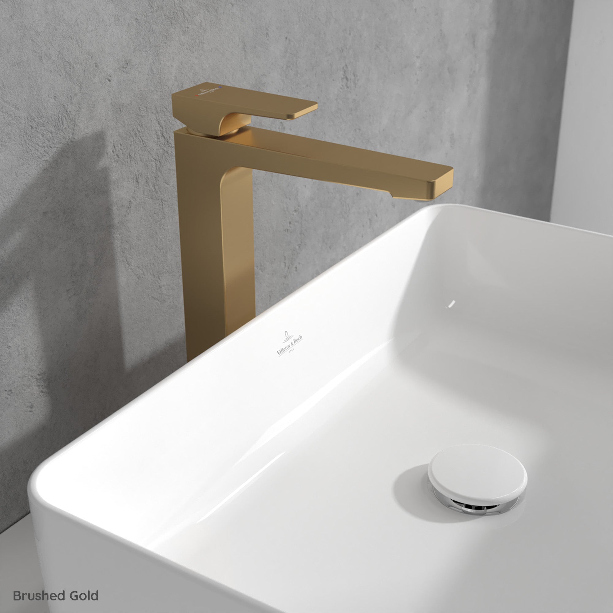 Villeroy & Boch Architectura Square Tall Single Lever Basin Mixer - Available in Various Colours