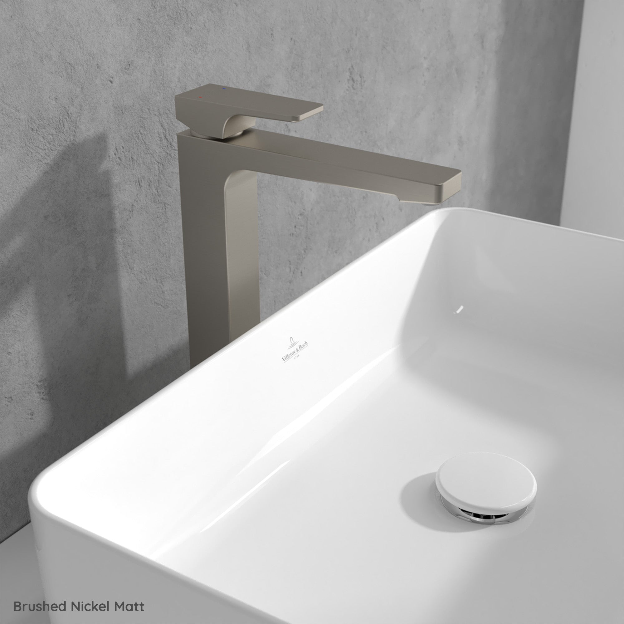Villeroy & Boch Architectura Square Tall Single Lever Basin Mixer - Available in Various Colours