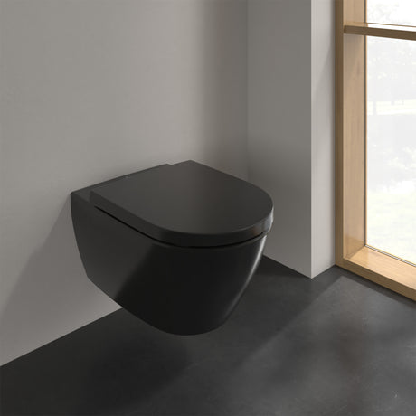 Villeroy & Boch Subway 2.0 Washdown Toilet Wall-Mounted - Pure Black