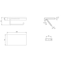 Villeroy & Boch Elements Striking Toilet Roll Holder With Shelf - Available in Various Colours