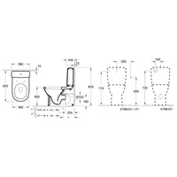 Villeroy & Boch O.novo Washdown Toilet - Close Coupled - White Alpin
