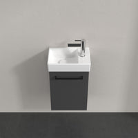 Villeroy & Boch Avento Vanity Unit, 1 Door Left Hand Black Handle - 340 x 514 x 234 mm