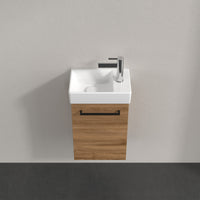 Villeroy & Boch Avento Vanity Unit, 1 Door Left Hand Black Handle - 340 x 514 x 234 mm