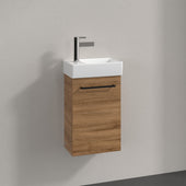 Villeroy & Boch Avento Vanity Unit, 1 Door Right Hand Black Handle - 340 x 514 x 234 mm