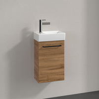 Villeroy & Boch Avento Vanity Unit, 1 Door Right Hand Black Handle - 340 x 514 x 234 mm