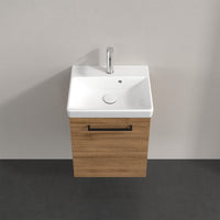 Villeroy & Boch Avento Vanity Unit, 1 Door Right Hand Black Handle - 426 x 514 x 384 mm