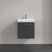 Villeroy & Boch Avento Vanity Unit, 1 Door Left Hand Chrome Handle - 526 x 514 x 384 mm