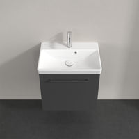 Villeroy & Boch Avento Vanity Unit, 1 Door Left Hand Chrome Handle - 526 x 514 x 384 mm