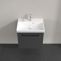 Villeroy & Boch Avento Vanity Unit, 1 Door Left Hand Black Handle - 526 x 514 x 384 mm