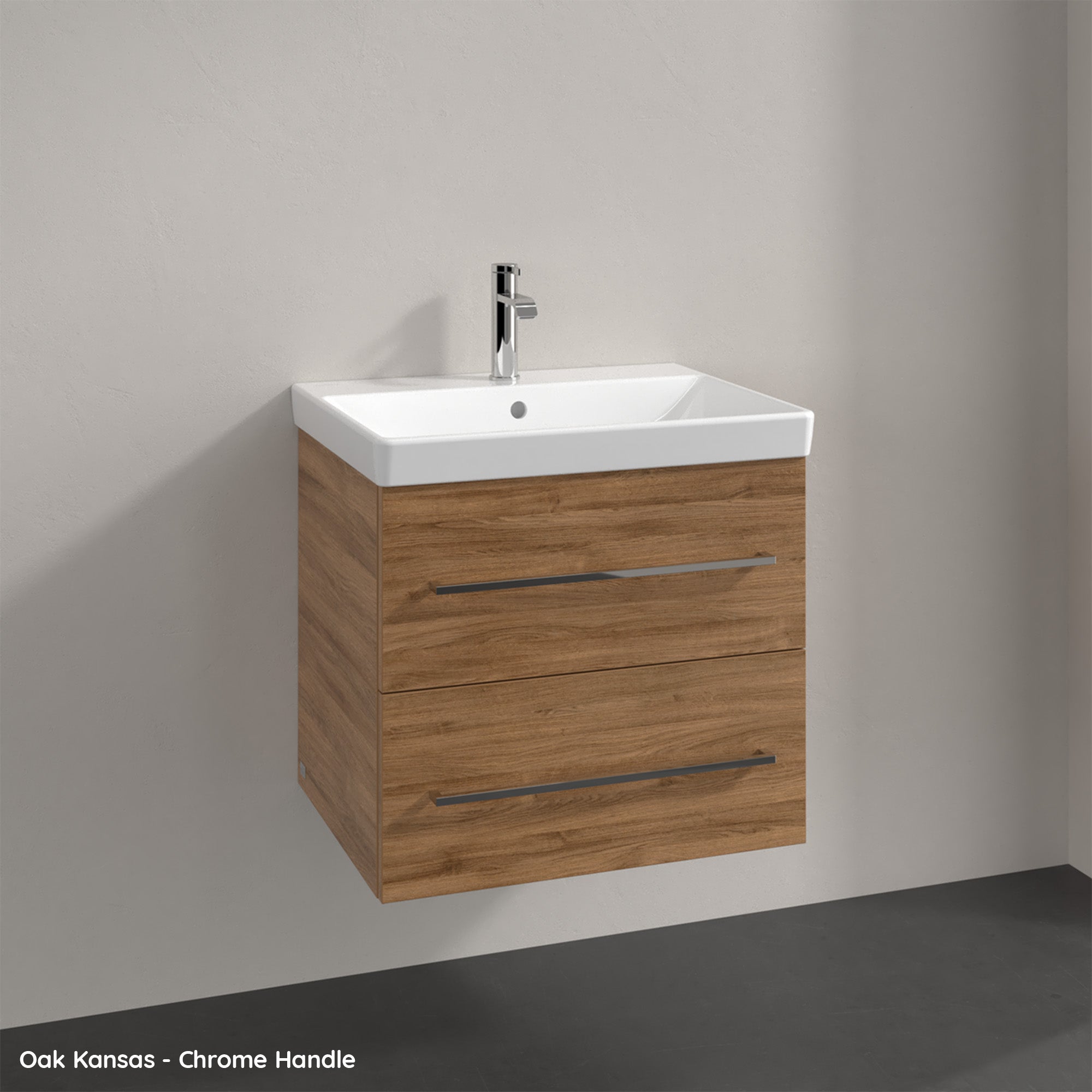 Villeroy & Boch Avento Vanity Unit, 2 Drawers - 580 x 514 x 452 mm