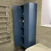 Vanity Hall Bathroom Furniture in Sapphire Blue including Mirrors, Basins, Tall Basin Mixers and Wastes - Ex Display